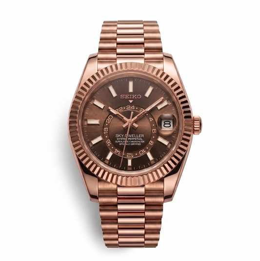 Sky Dweller Rose Gold Chocolate Reglage watch