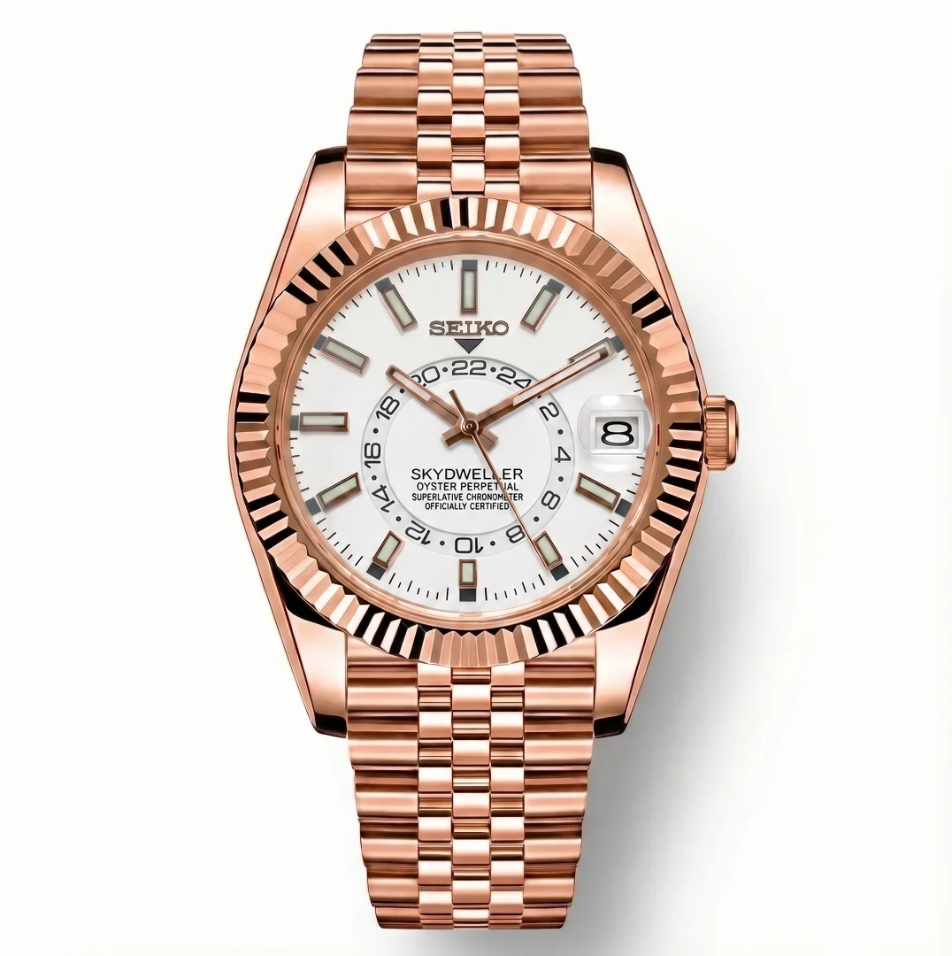 Sky Dweller Rose Gold White Reglage watch