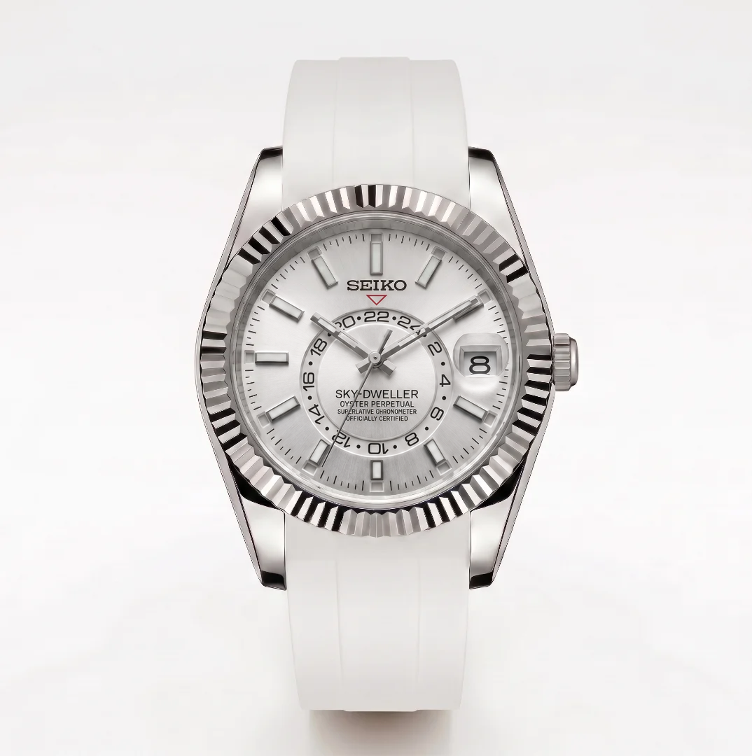 Sky Dweller Rubber White Reglage watch