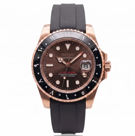 Yacht-Master Arabic Rose Gold Chocolate Reglage watch